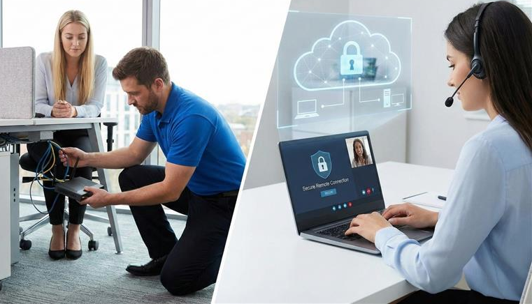 Split Scene Onsite and Remote Support